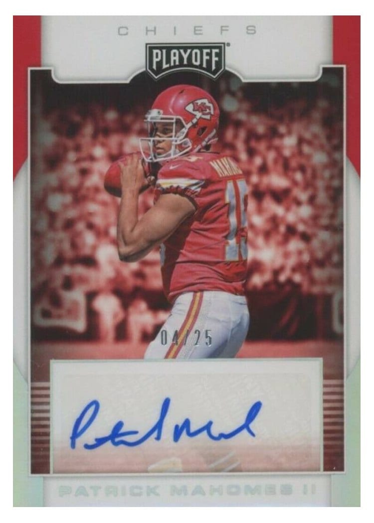2017 Panini Playoff Rookie Autograph Variations Patrick Mahomes II #RAV-PM card