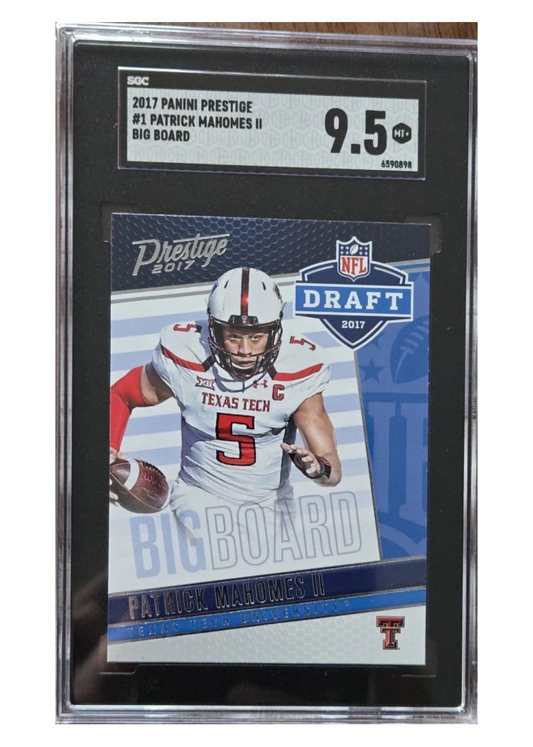 2017 Panini Prestige Draft Big Board Patrick Mahomes II #1 card