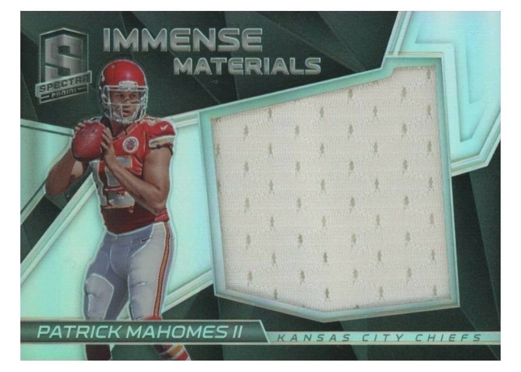 2017 Panini Spectra Immense Materials Patrick Mahomes II #11 card