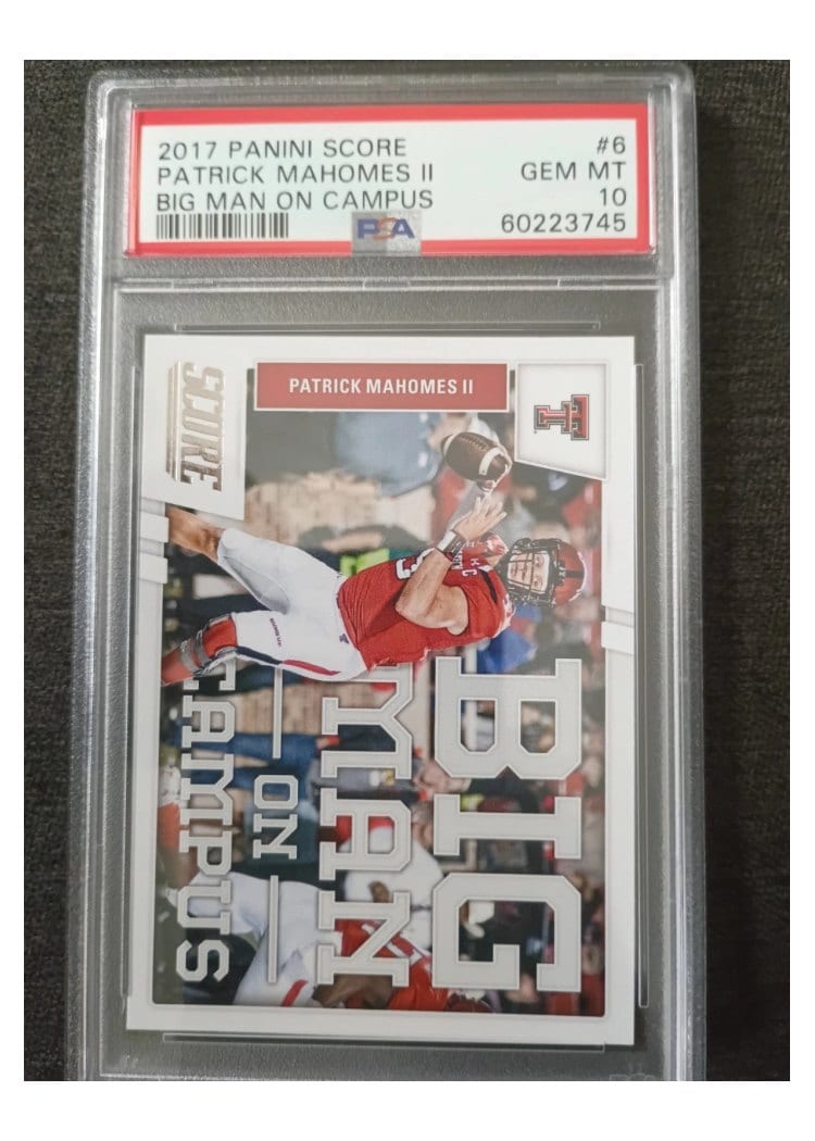 2017 Score Big Man on Campus Patrick Mahomes II #6 card