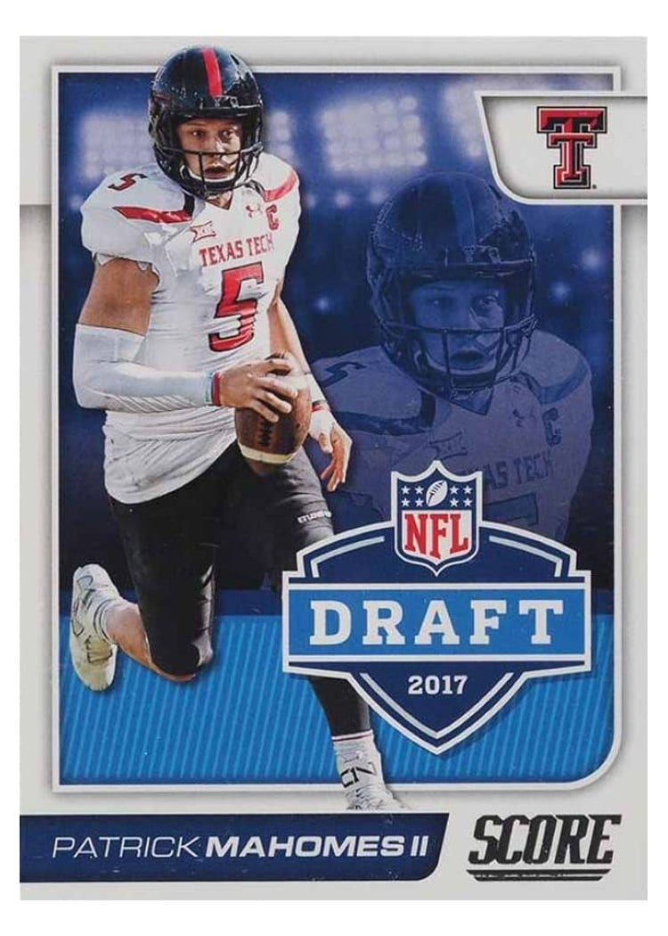 2017 Score NFL Draft Patrick Mahomes II #2 card