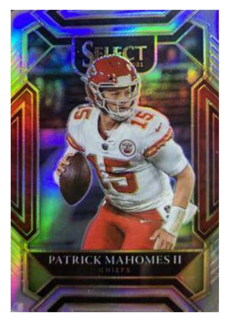 2021 Panini Select Base Set Patrick Mahomes II Silver Die Cut #202 card