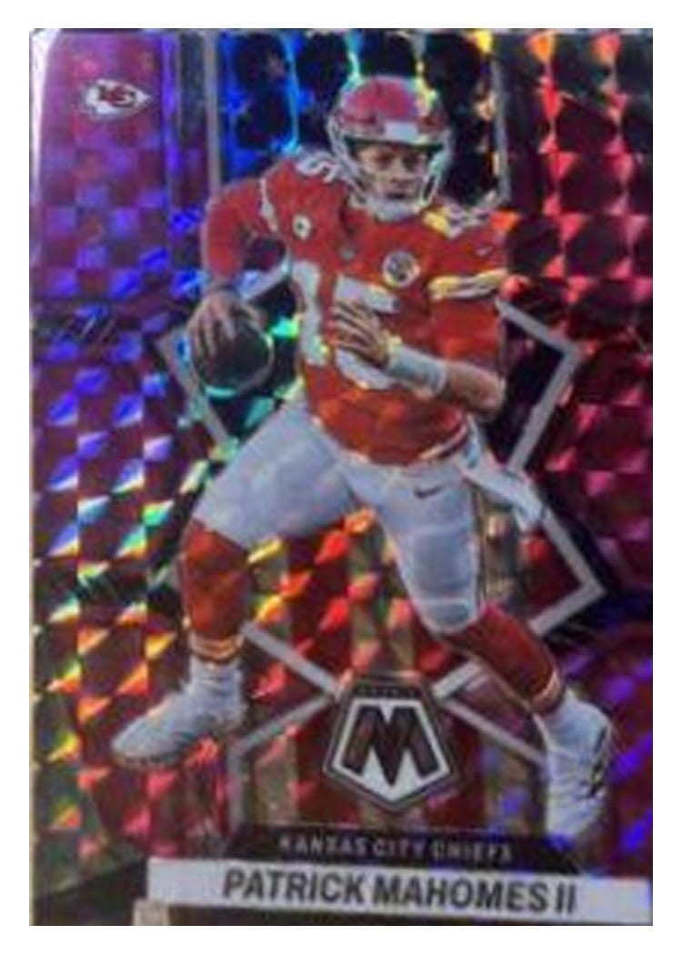 2022 Panini Mosaic Base Set Patrick Mahomes II Pink Swirl #256 card