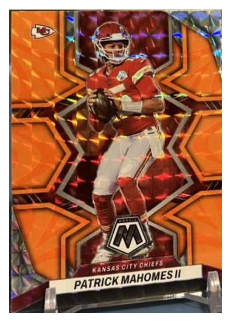 2022 Panini Mosaic Base Set Patrick Mahomes II Reactive Orange #94 card