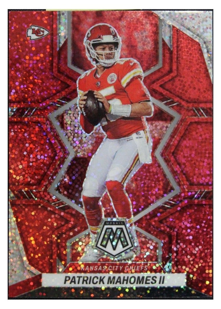 2022 Panini Mosaic Base Set Patrick Mahomes II Red Sparkle #94 card