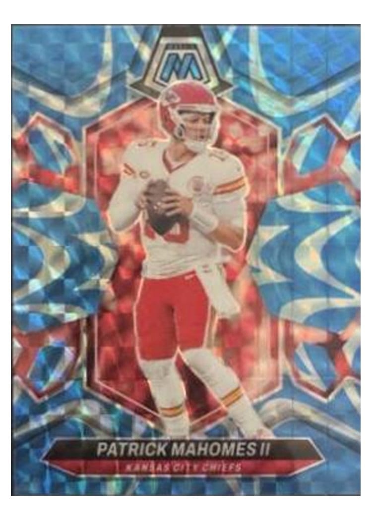 2024 Panini Mosaic Base Set Patrick Mahomes II Blue Reactive #106 card