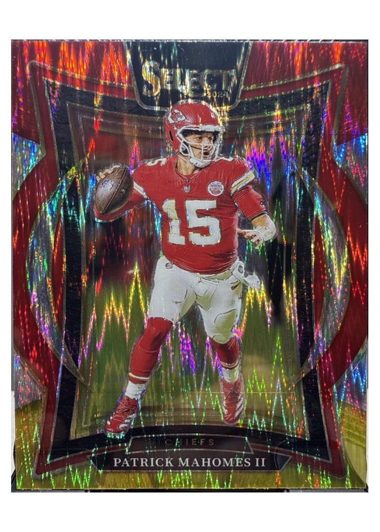 2024 Panini Select Patrick Mahomes II Gold Prizm Shock #33 card