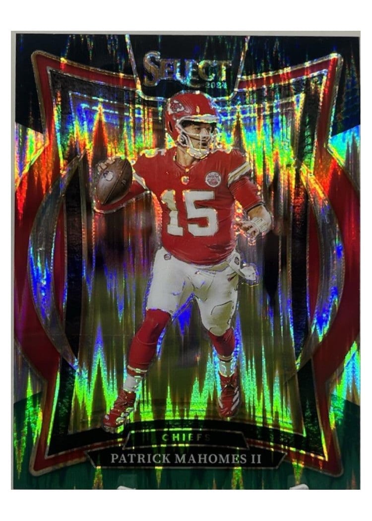 2024 Panini Select Patrick Mahomes II Green Black Snakeskin Prizm #33 card