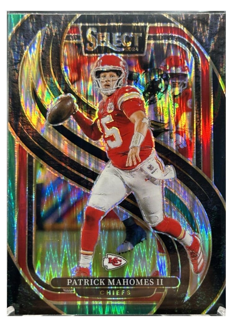 2024 Panini Select Base Set Patrick Mahomes II Green Mojo #120 card