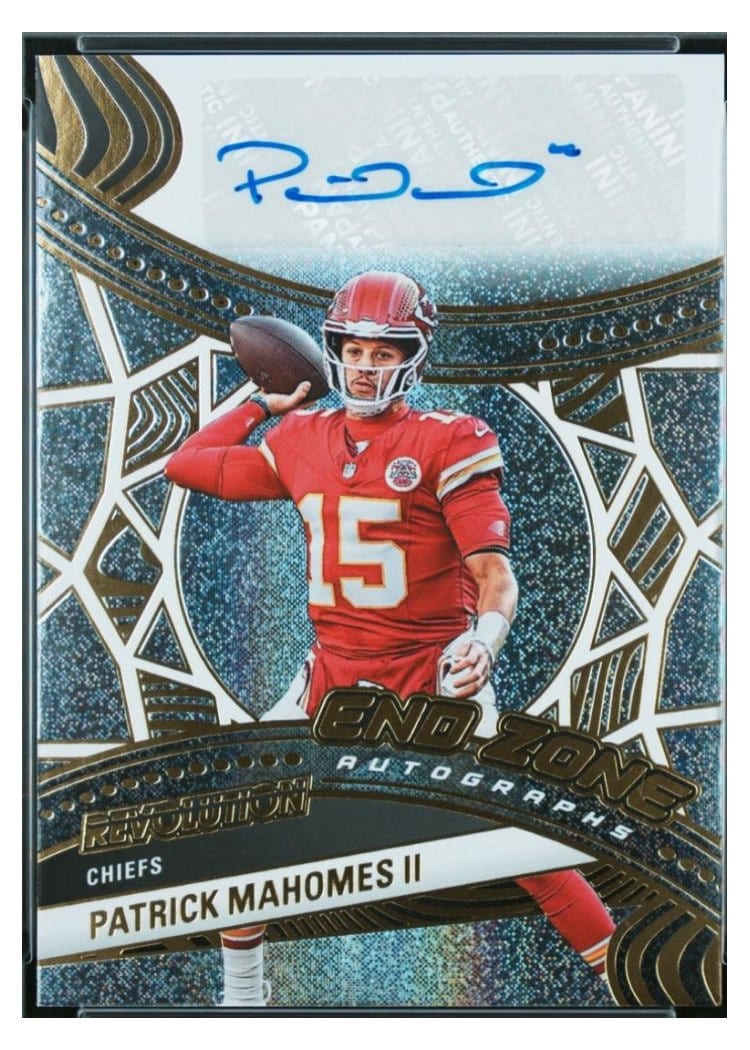 2025 Panini Revolution End Zone Autographs Patrick Mahomes II #8 card