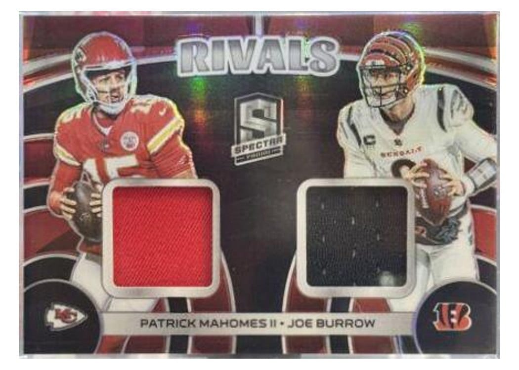 2023 Panini Spectra Rivals Patrick Mahomes II/Joe Burrow #2 card