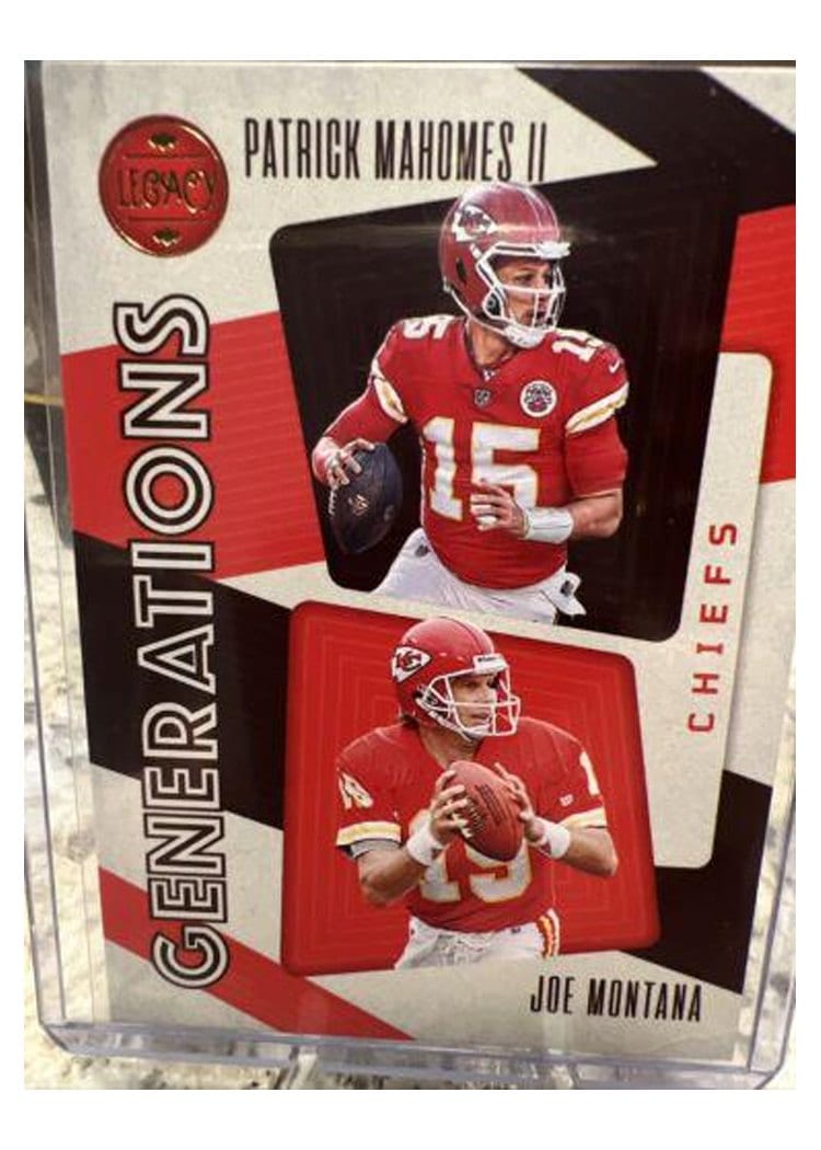 2023 Panini Legacy Generations Patrick Mahomes II / Joe Montana #GEN-10 card