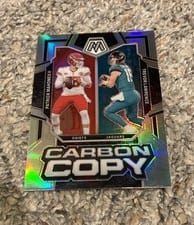 2024 Panini Mosaic Carbon Copy Patrick Mahomes II / Trevor Lawrence #CC-1 card