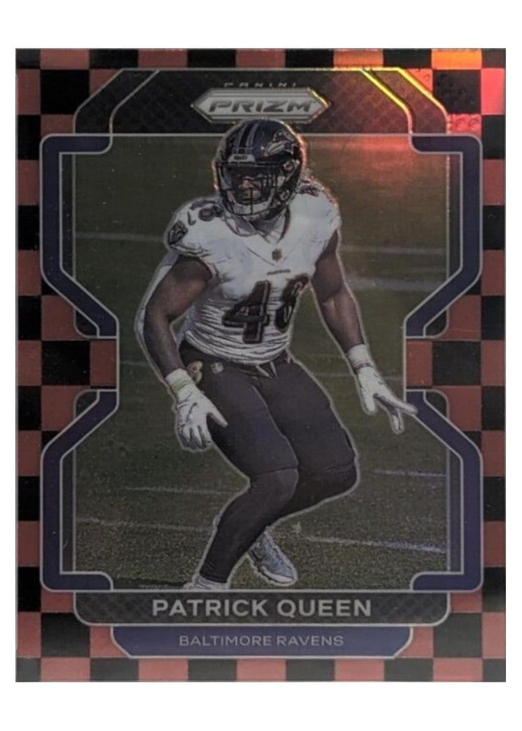 2021 Panini Prizm Base Set Patrick Queen Black and Red Checker Prizm #285 card