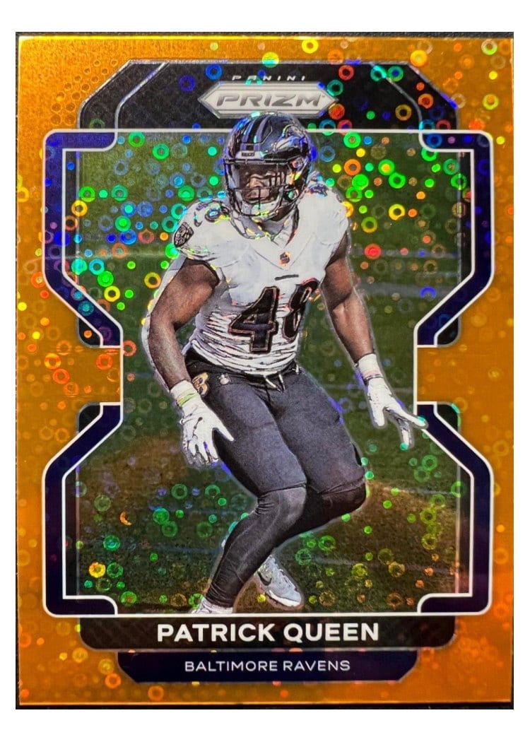 2021 Panini Prizm Base Set Patrick Queen Orange Disco Prizm #285 card