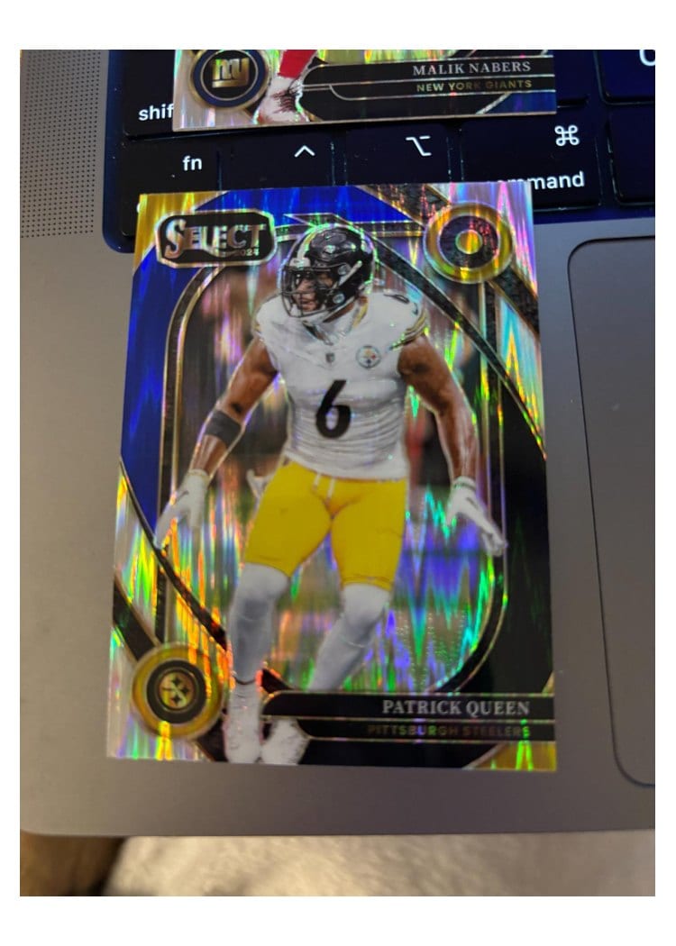 2024 Panini Select Base Set Patrick Queen Black Blue Prizm Shock #286 card