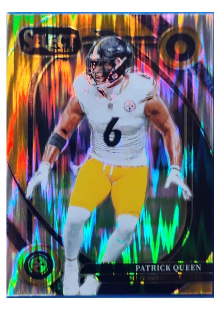 2024 Panini Select Base Set Patrick Queen Black Gold Prizm Shock #286 card