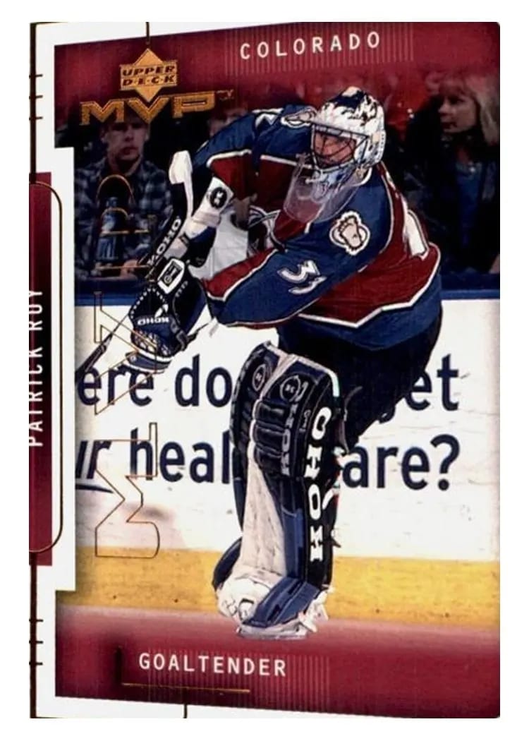 1999 Upper Deck MVP Patrick Roy #55 card