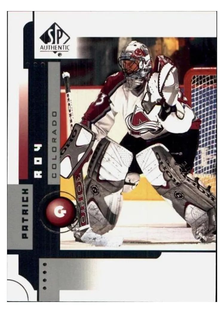 2001 SP Authentic Patrick Roy #18 card