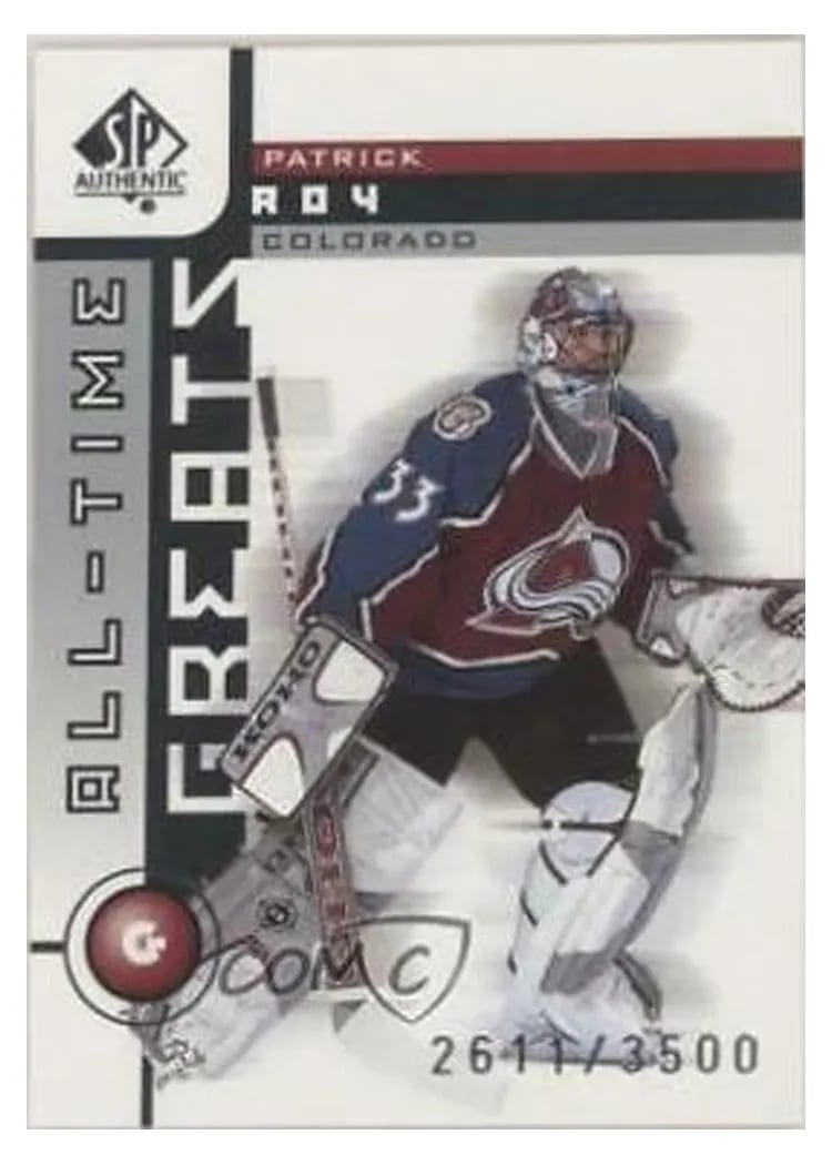 2001 SP Authentic Patrick Roy #93 card