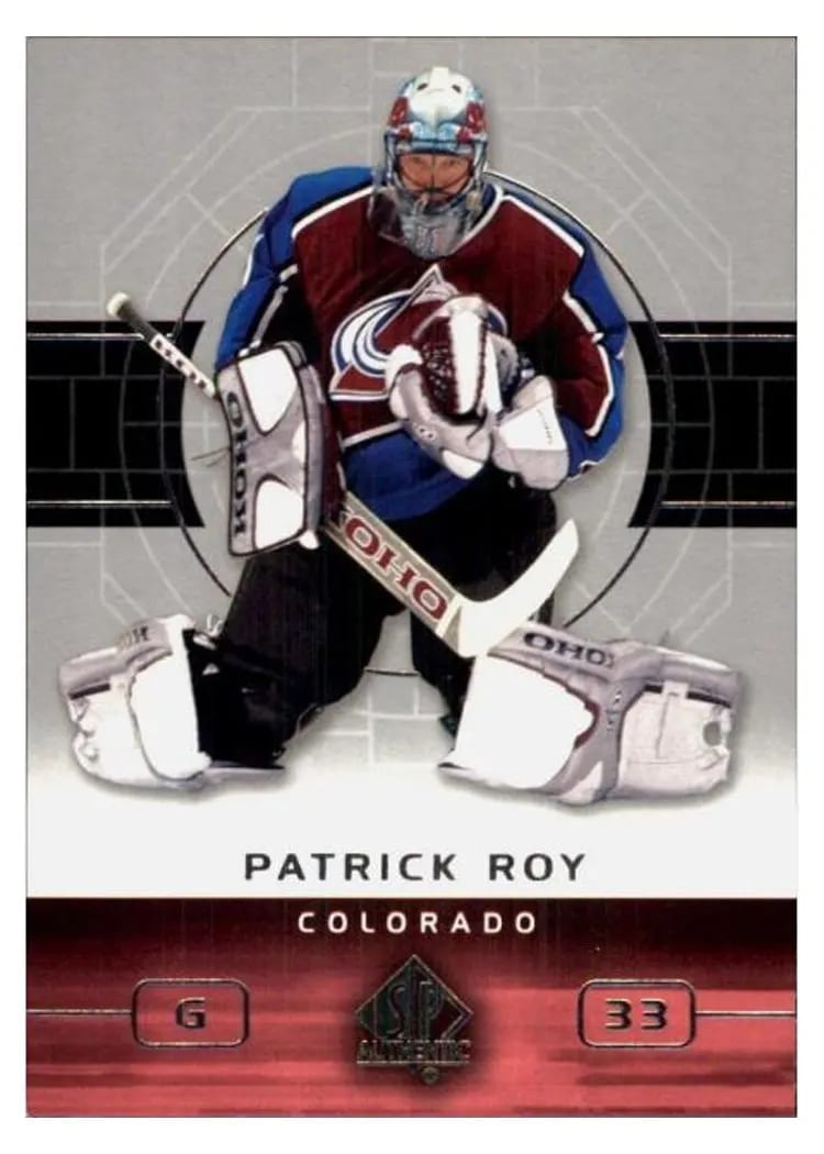 2002 SP Authentic Patrick Roy #22 card