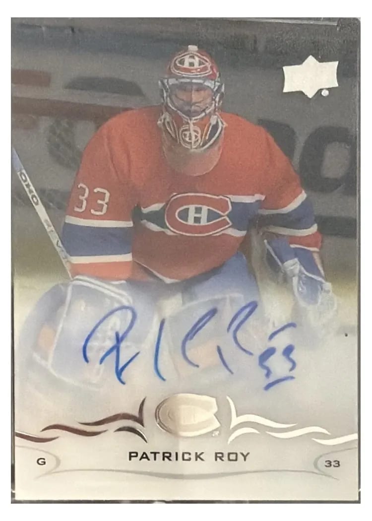 2018 Upper Deck Clear Cut Patrick Roy #CC-PR card
