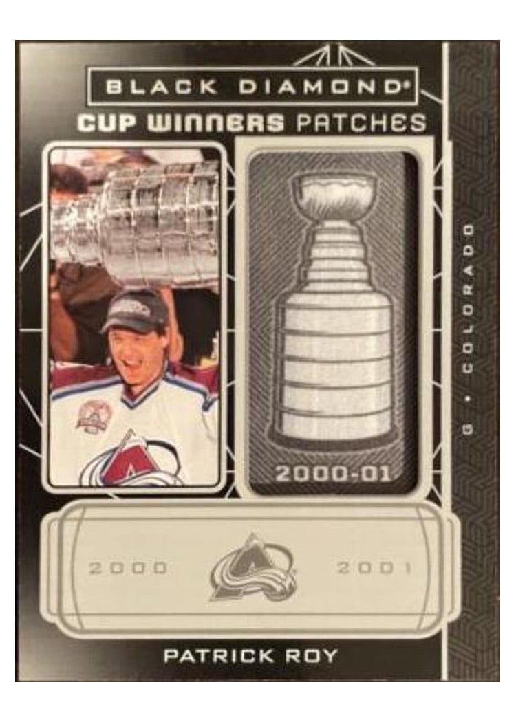 2022-23 Upper Deck Black Diamond Cup Winners Patches Patrick Roy #CW-PR card