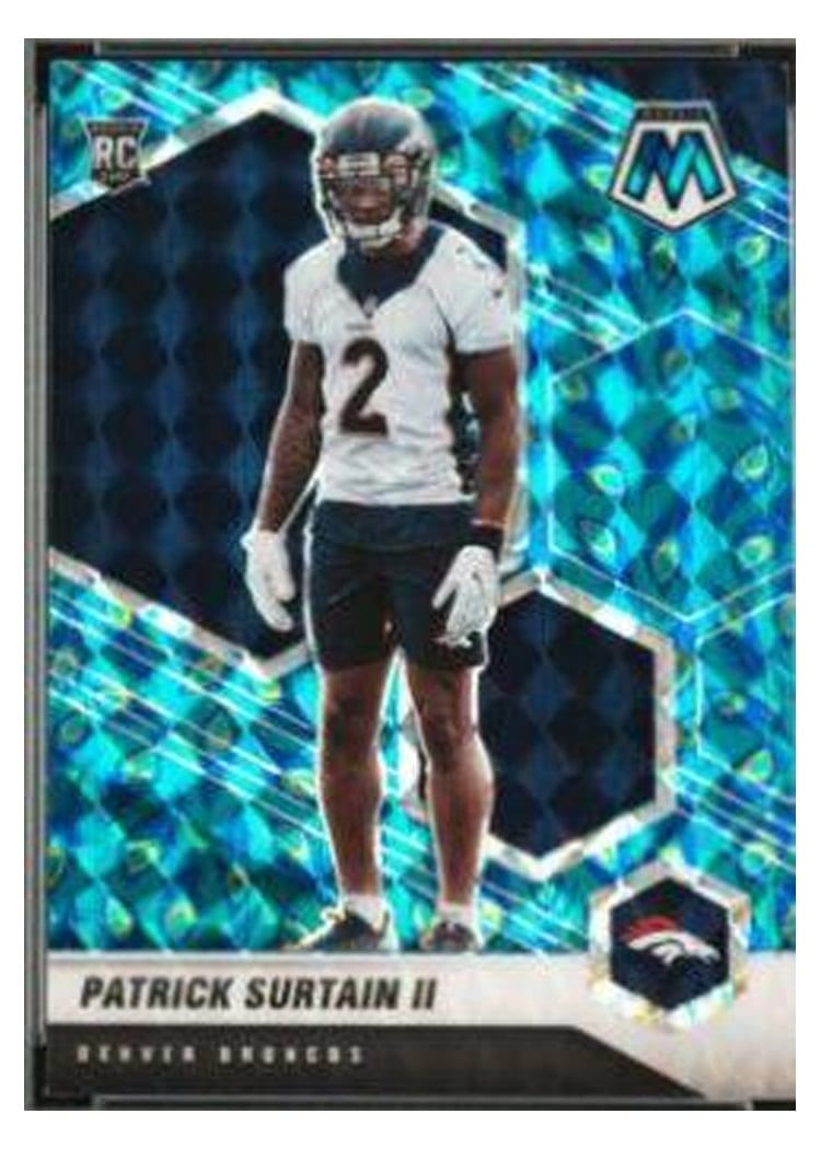 2021 Panini Mosaic Base Set Patrick Surtain II Choice Peacock Mosaic #256 card
