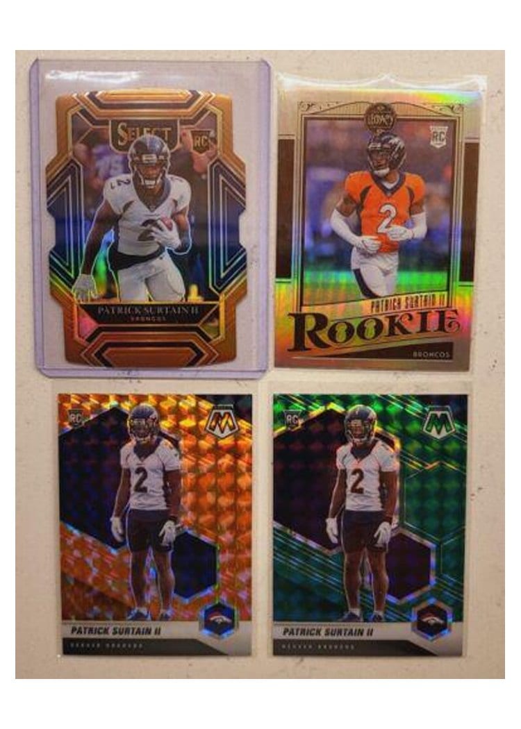 2021 Panini Mosaic Base Set Patrick Surtain II Orange Fluorescent #344 card
