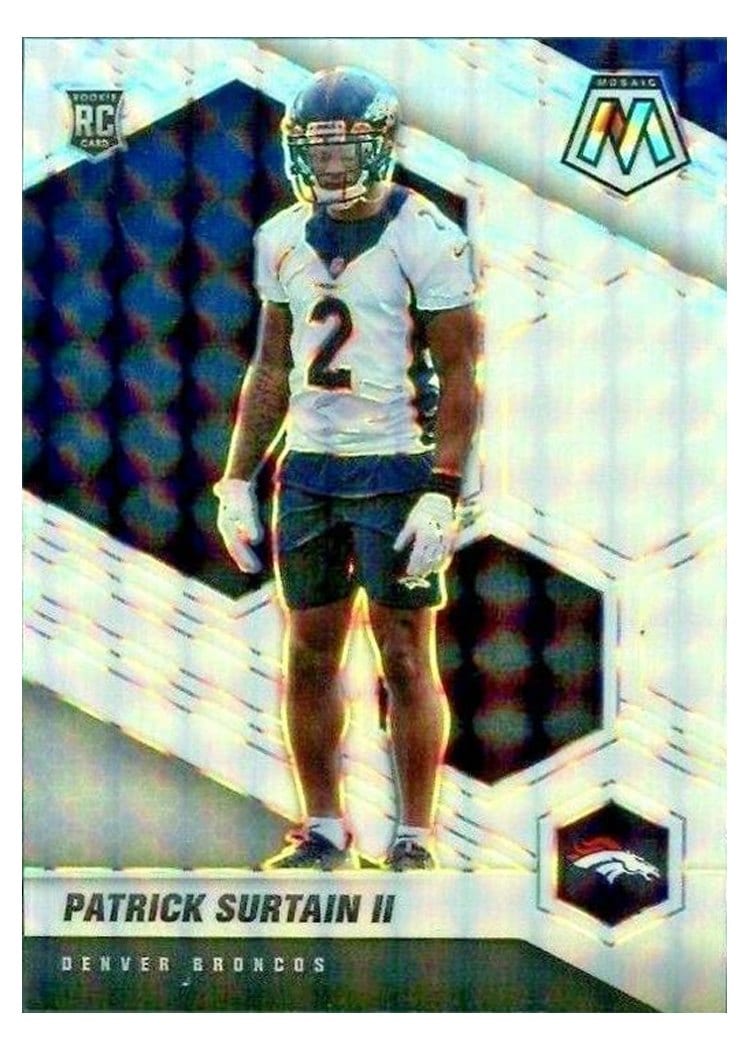 2021 Panini Mosaic Base Set Patrick Surtain II White Mosaic #344 card