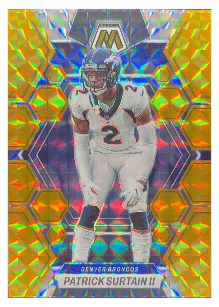 2023 Panini Mosaic Base Set Patrick Surtain II Gold #69 card