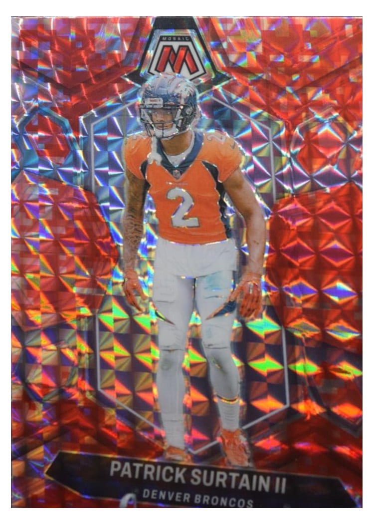 2024 Panini Mosaic Base Set Patrick Surtain II Camo Red #70 card
