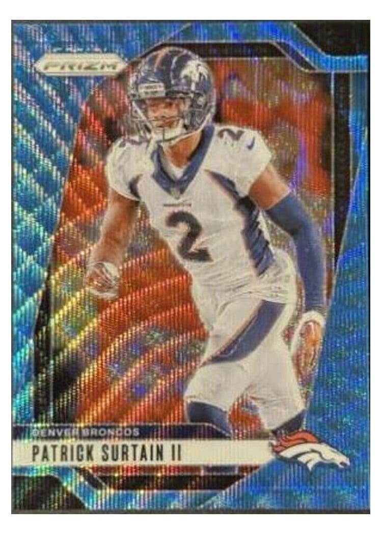 2024 Panini Prizm Base Set Patrick Surtain II Blue Wave #87 card