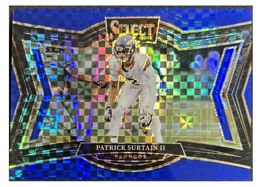 2024 Panini Select Base Set Patrick Surtain II Blue Prizm #486 card