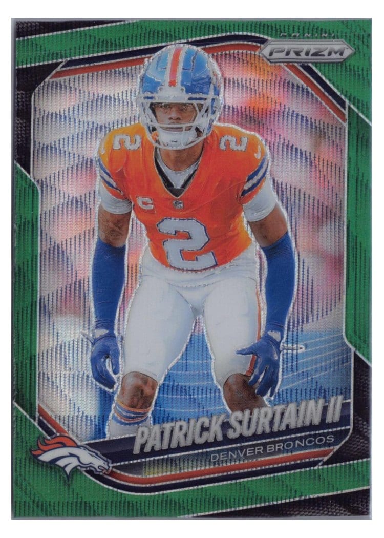 2025 Panini Prizm Base Set Patrick Surtain II Green Wave #97 card