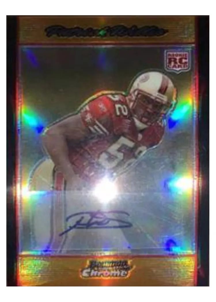 2007 Bowman Chrome Patrick Willis Autograph Orange Refractor #BC93 card