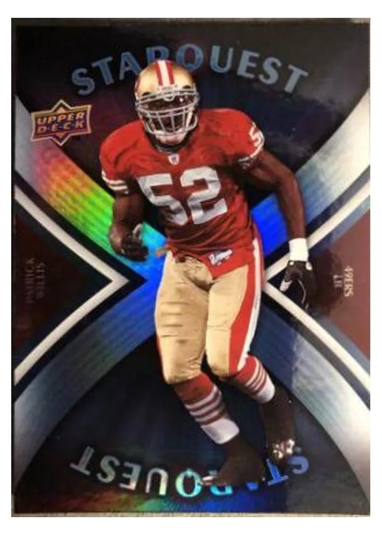 2008 Upper Deck Starquest Patrick Willis Rainbow Blue #SQ24 card