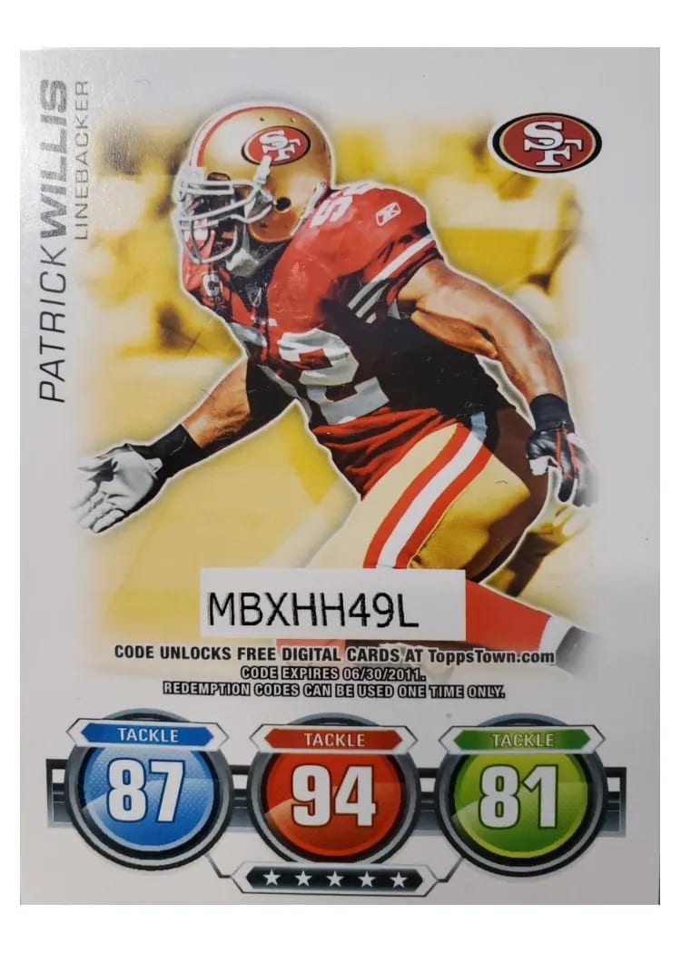 2010 Topps Attax Patrick Willis card
