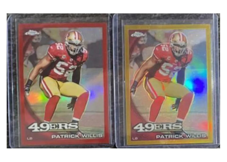 2010 Topps Chrome Patrick Willis Gold Refractor #C182 card