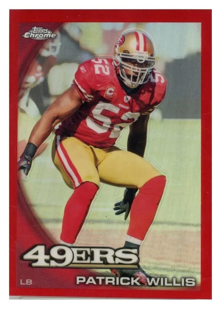 2010 Topps Chrome Patrick Willis Red Refractor #C182 card