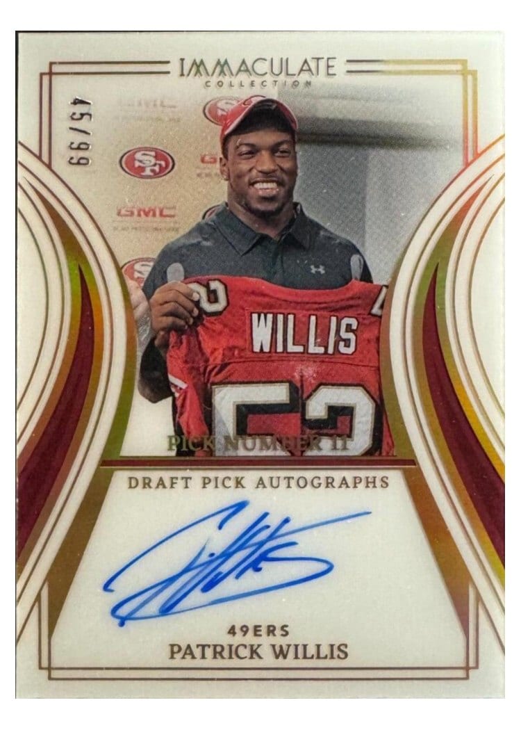 2023 Panini Immaculate Collection Immaculate Draft Pick Autographs Patrick Willis #16 card