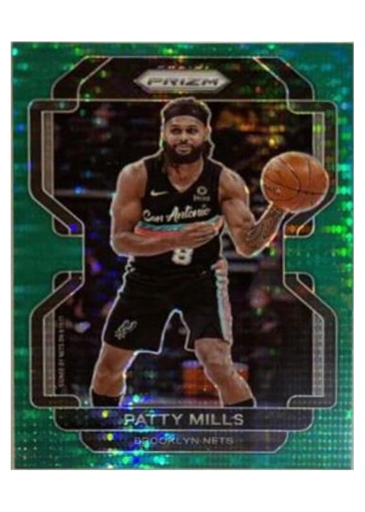 2021-22 Panini Prizm Base Set Patty Mills Green Pulsar Prizm #151 card