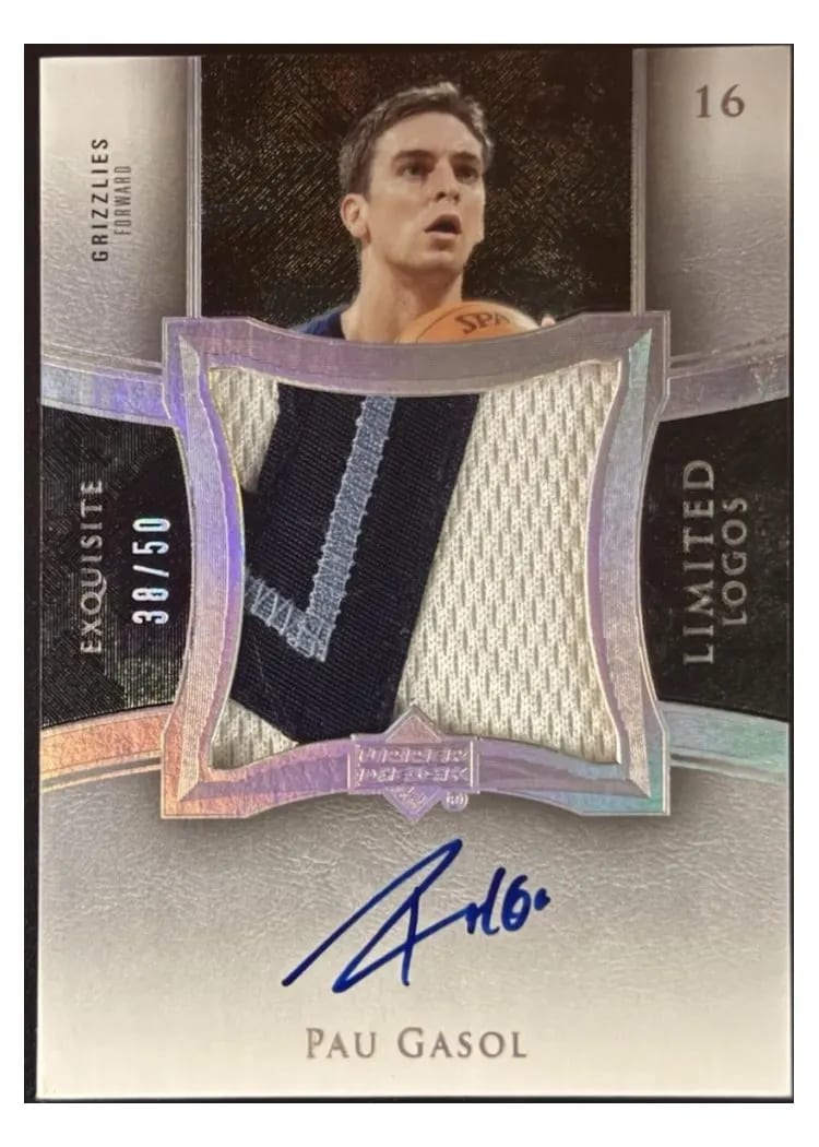 2004 Upper Deck Exquisite Collection Limited Logos Pau Gasol #LL-PG card