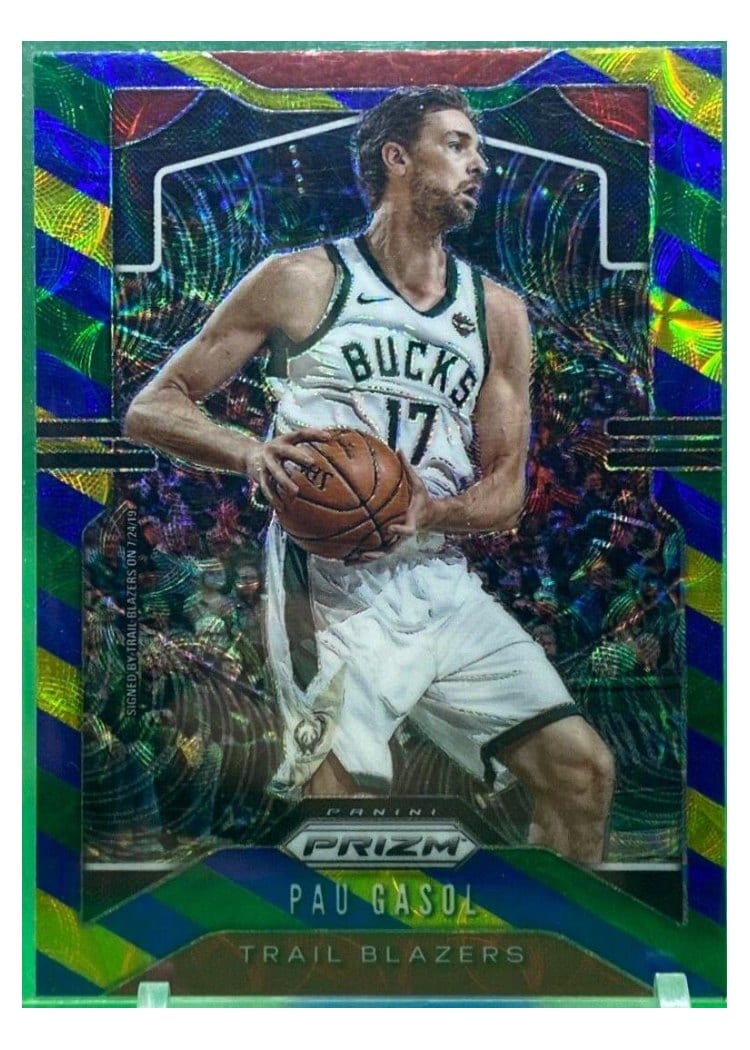 2019-20 Panini Prizm Base Set Pau Gasol Blue, Yellow, and Green Choice Prizm #233 card