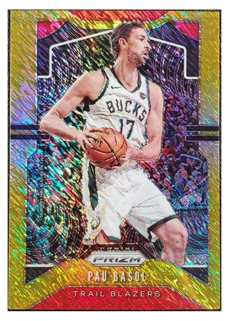 2019-20 Panini Prizm Base Set Pau Gasol Gold Shimmer Prizm #233 card