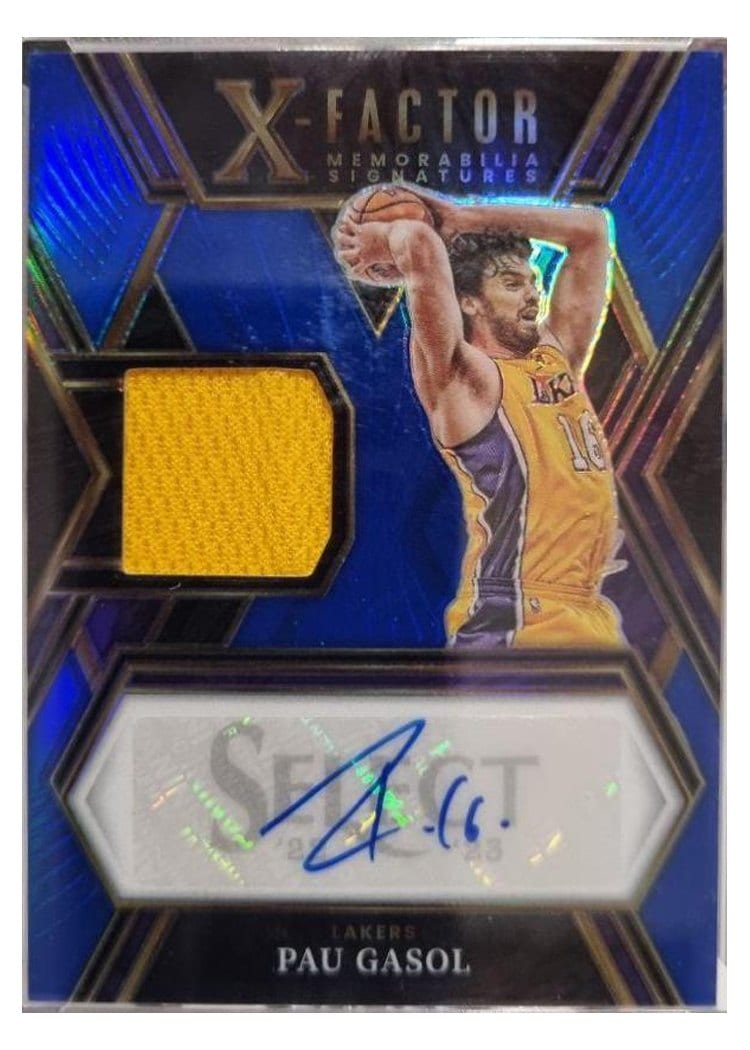 2022-23 Panini Select X-Factor Memorabilia Signatures Pau Gasol #XFS-PAU card