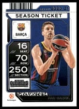 2025-26 Panini Contenders EuroLeague Base Season Ticket Pau Gasol #69 card