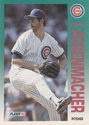 1992 Fleer Base Set Paul Assenmacher #375 card