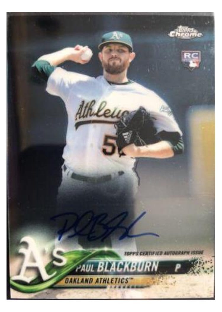 2018 Topps Chrome Rookie Autographs Paul Blackburn #RA-PB card