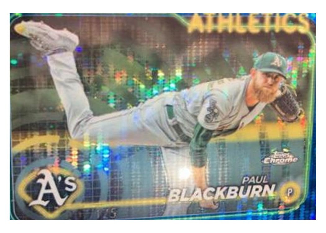 2024 Topps Chrome Base Set Paul Blackburn Sonar Blue Refractor #43 card